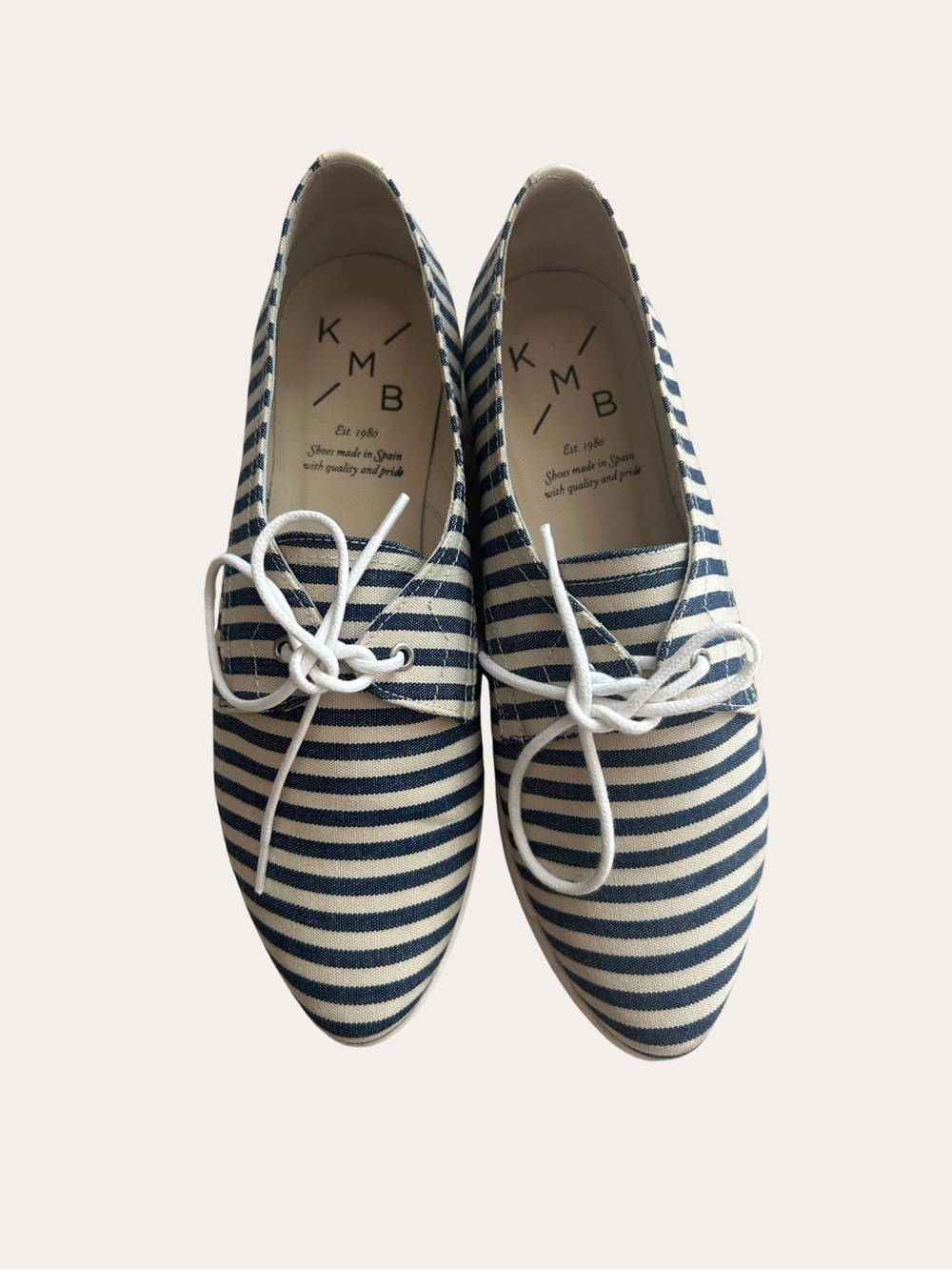 KMB Spain Striped Canvas Oxford Sneakers Sz 7 Anthropologie